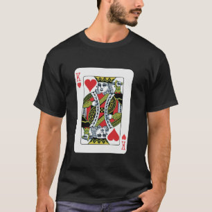 T-shirt King of the Hearts Jouer carte Poker long manche