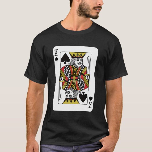 T-shirt King Of The Spades Jouer Poker Carte (Devant)