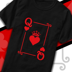 T-shirt King Queen Hearts Correspondant Couple Queen of He