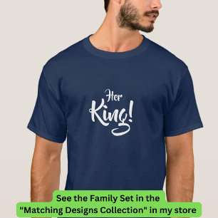 T-shirt King Queen Prince Princess Famille jumelée