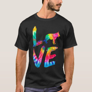 T-shirt King Shepherd Tie Dye Log Chien Maman Papa