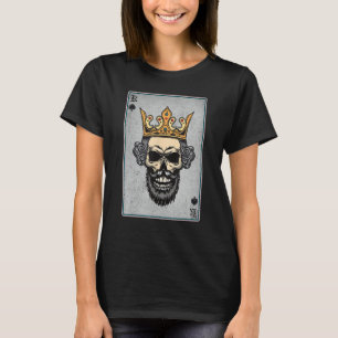 T-shirt King Skull and Queen - 22 Cartes Coeurs Flush Coup