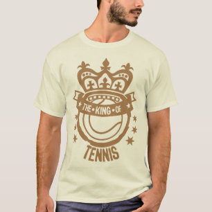 T-shirt king tennis couronne crown roi logo ballon