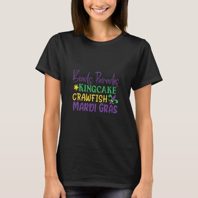 T-shirt Kingcake Crayfish Mardi Gras (Devant)