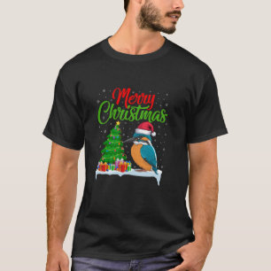 T-shirt Kingfisher Arbre de Noël Lumières Drôle Noël Kingf