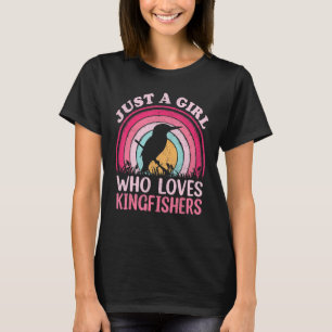 T-shirt Kingfisher Bird Vintage Juste Une Fille Qui Aime L