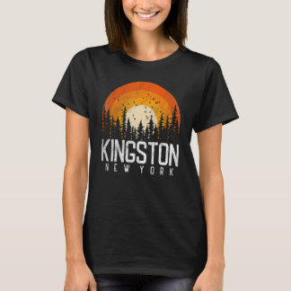 T-shirt Kingston New York NY Rétro Vintage 70s 80s 90s