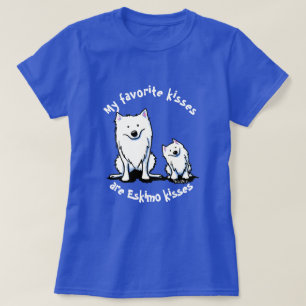T-shirt KiniArt American Eskimo Kisses