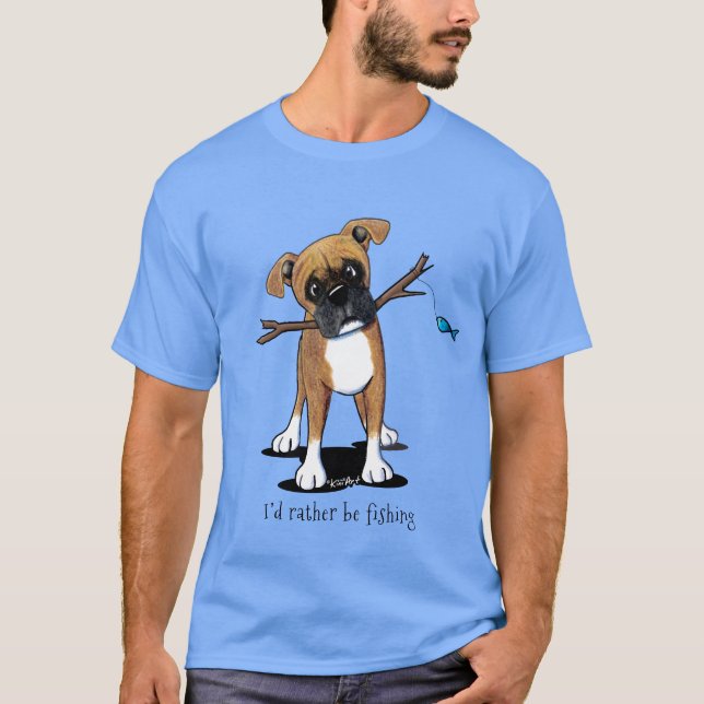 T-shirt KiniArt Boxer Fishing (Devant)