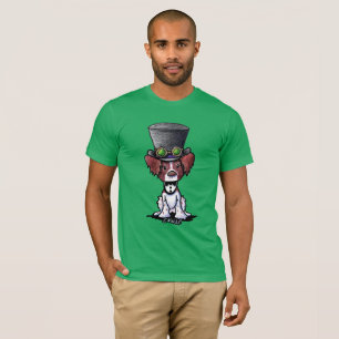 T-shirt KiniArt Brittany Chien Steampunk Tophat