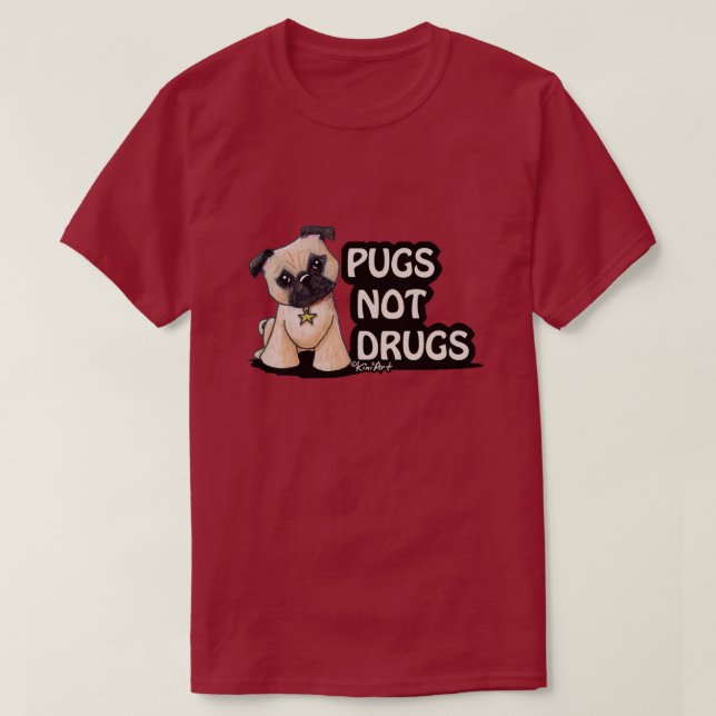 T-shirt KiniArt Carlins pas drogues (Design devant)