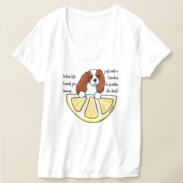 T-shirt KiniArt Cavalier Life Lemons (Poser)