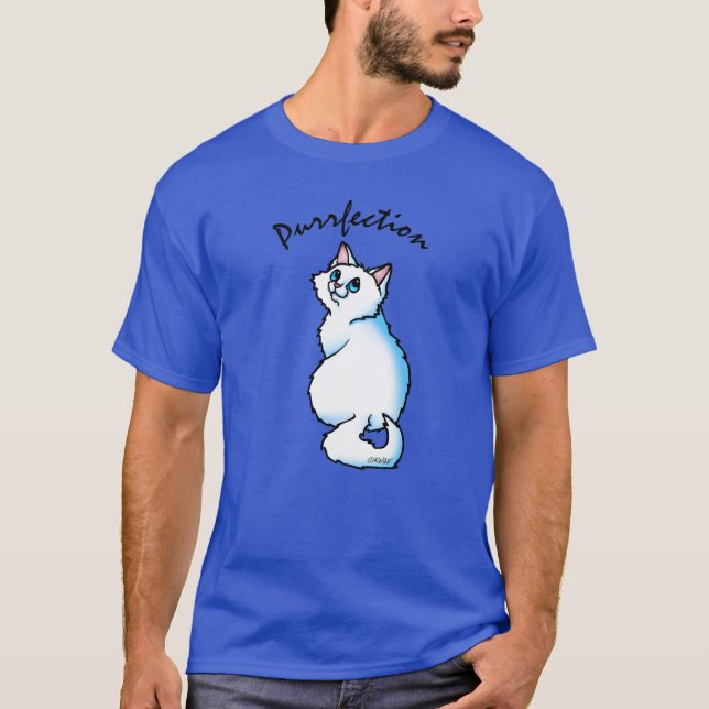 T-Shirt KiniArt Chat Blanc (Devant)