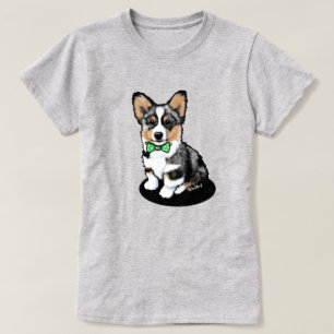 T-Shirt KiniArt chiot Corgi Merle