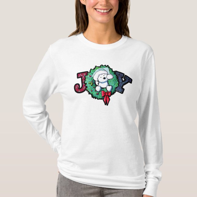 T-shirt KiniArt Christmas Westie Joy (Devant)