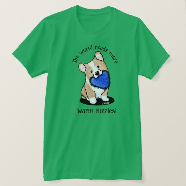 T-Shirt KiniArt Corgi Warm Fuzzies (Design devant)