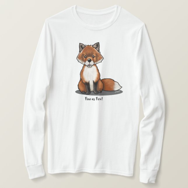 T-shirt KiniArt Cute Fox (Design devant)