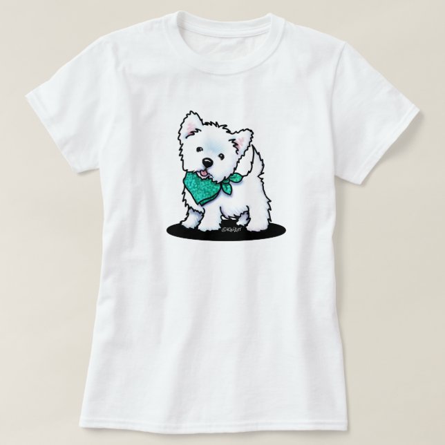 T-shirt KiniArt Cutieface Westie (Design devant)