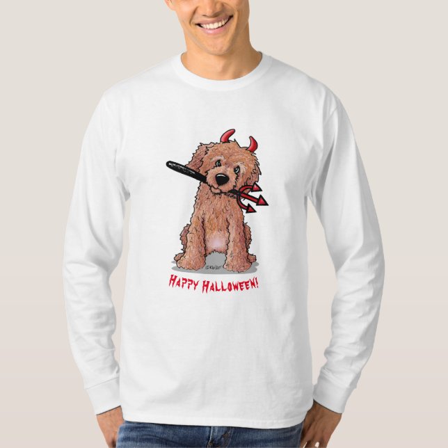 T-Shirt KiniArt Doodle Dog Halloween (Devant)