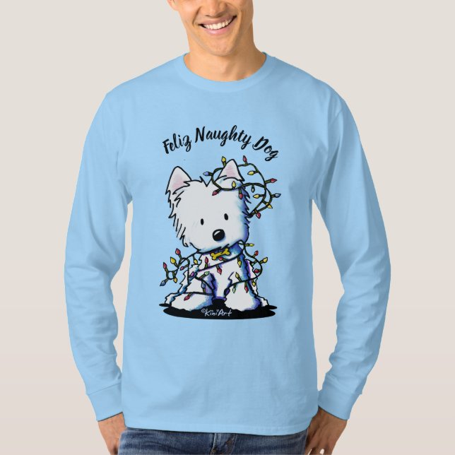T-shirt KiniArt enchanté Westie (Devant)