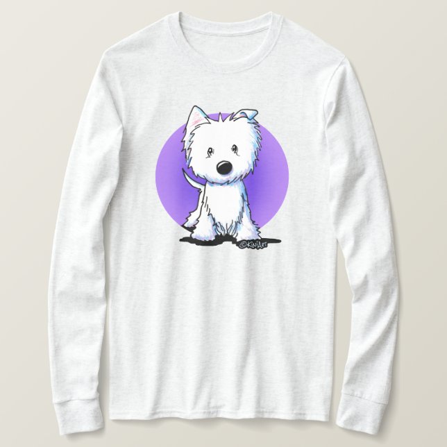T-shirt KiniArt Floppy Ear Westie (Design devant)