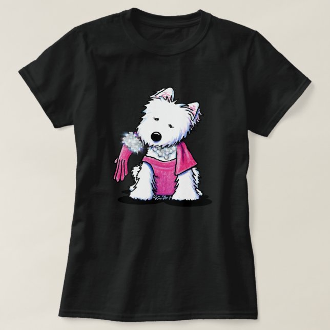 T-shirt KiniArt Glamor Westie (Design devant)