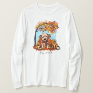 T-shirt KiniArt Goldendoodle chiot Automne