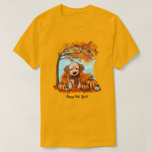 T-shirt KiniArt Goldendoodle chiot Automne