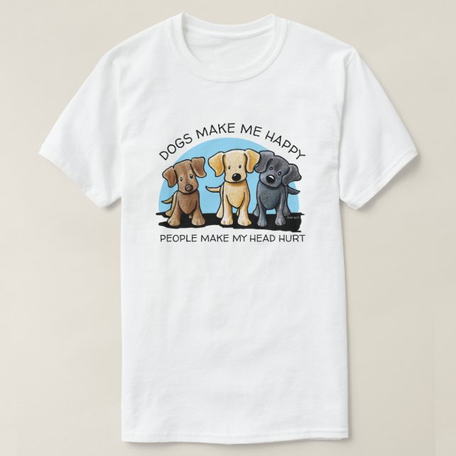 T-shirt KiniArt Labrador Trio (Design devant)