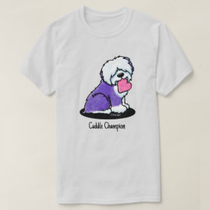 T-shirt KiniArt Old English Sheepdog