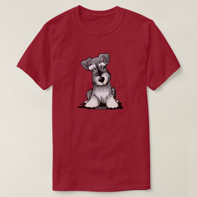 T-shirt KiniArt Schnauzer écourte (Design devant)