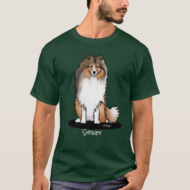 T-shirt KiniArt Sheltie (Devant)