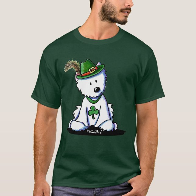 T-shirt KiniArt St. Patty's Day Westie (Devant)