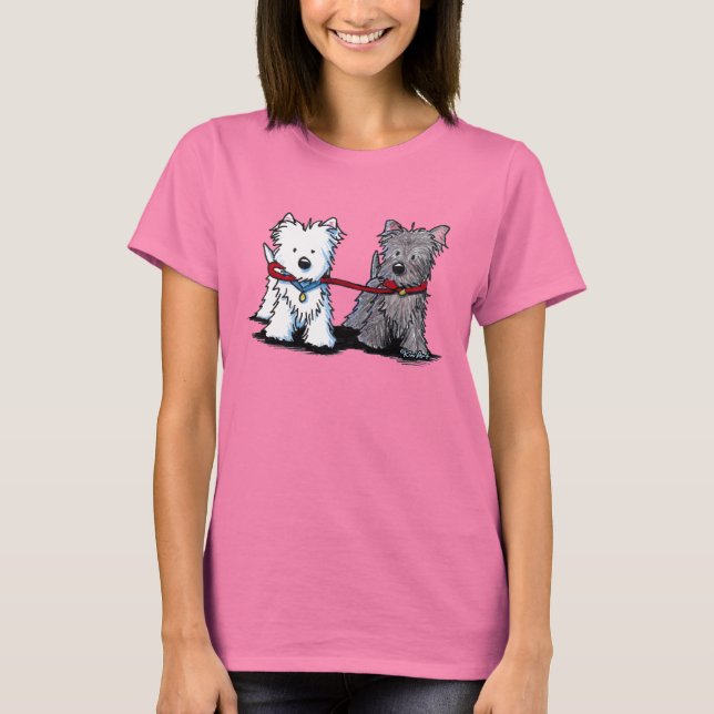 T-shirt KiniArt Terrier - Les amis de la marche (Devant)
