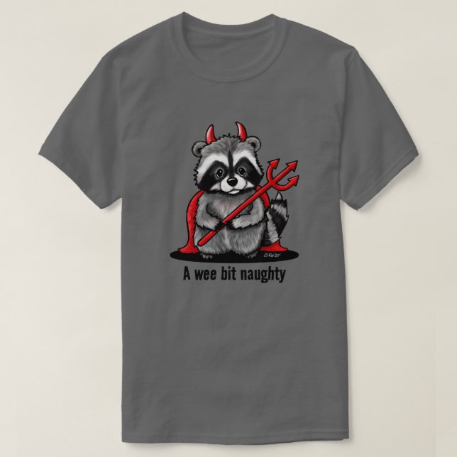 T-shirt KiniArt Trash Panda Raccoon (Design devant)