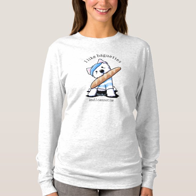 T-shirt KiniArt Westie Baguettes (Devant)