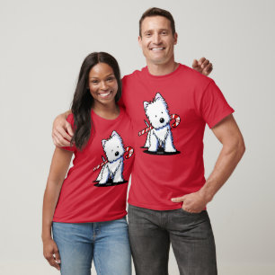 T-shirt KiniArt Westie Bonbon Noël Cutie
