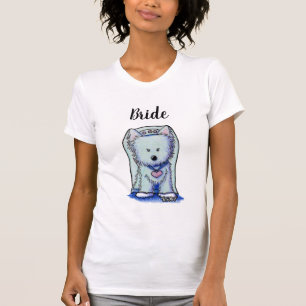 T-shirt KiniArt Westie BRIDE