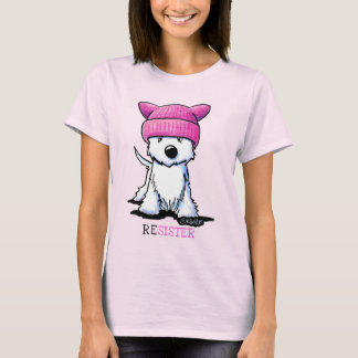T-shirt KiniArt Westie Casquette rose féministe