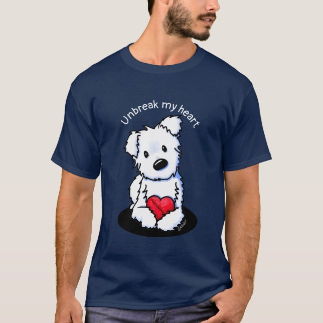 T-shirt KiniArt Westie Cœur (Devant)