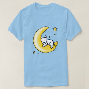 T-shirt KiniArt Westie Moon Lover