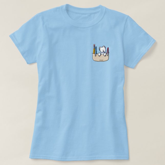 T-Shirt KiniArt Westie Pocket Guard (Design devant)