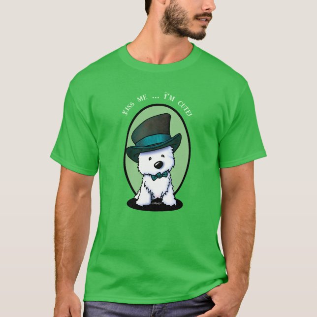 T-shirt KiniArt Westie Saint Patrick’s (Devant)