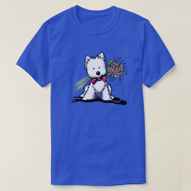 T-Shirt KiniArt Westie Saint-Valentin (Design devant)