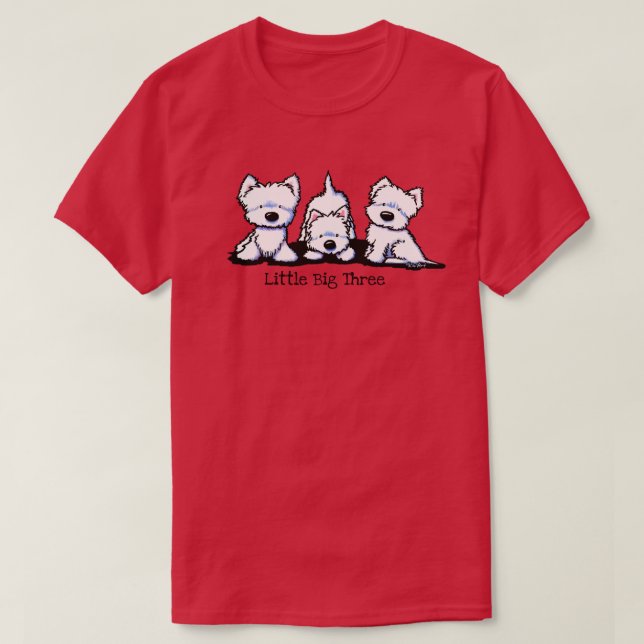 T-shirt KiniArt Westie Trio (Design devant)