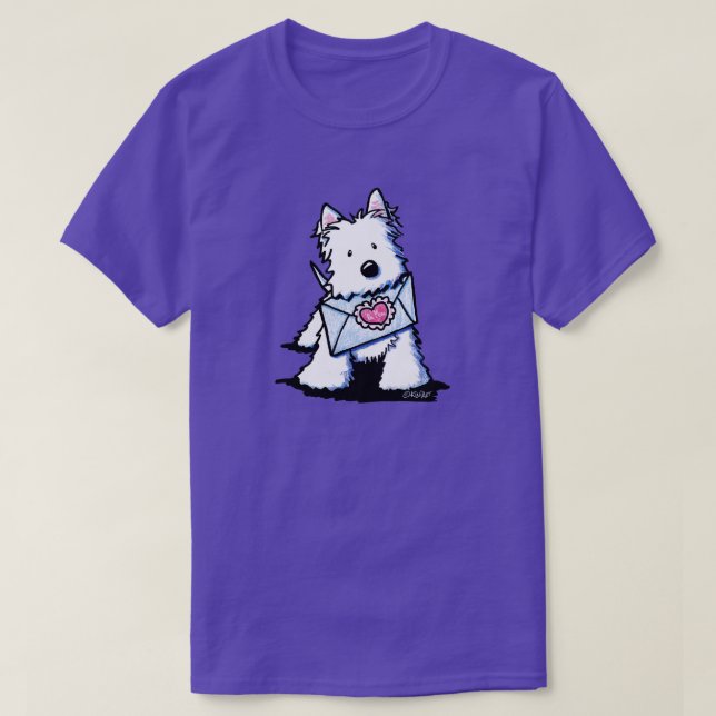 T-shirt KiniArt Westie Valentine (Design devant)