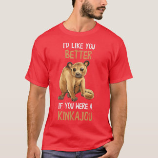 T-shirt Kinkajou J'Aimerais Vous Mieux Nuit Ape Animal Kin