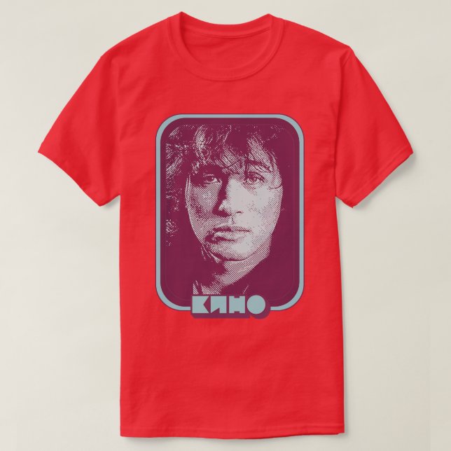 T-shirt KINO Viktor Tsoi Retro Design (Design devant)