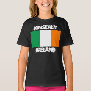 T-shirt Kinsealy, Irlande avec drapeau irlandais filles