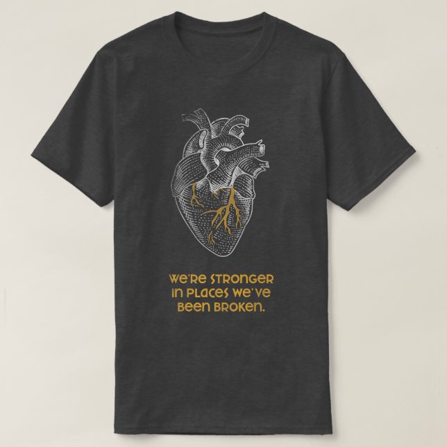 T-shirt Kintsugi Stronge quand Broken Japonais Pottery Rep (Design devant)